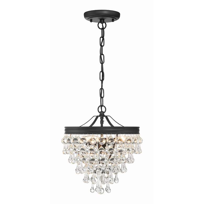 Image 4 Calypso 3 Light Matte Black Mini Chandelier more views