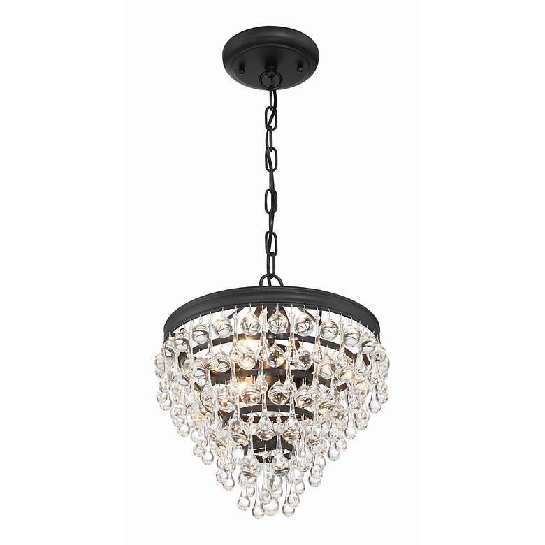 Image 5 Calypso 3 Light Matte Black Mini Chandelier more views