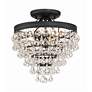 2_Calypso 3 Light Matte Black Semi Flush Mount