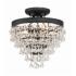Calypso 3 Light Matte Black Semi Flush Mount