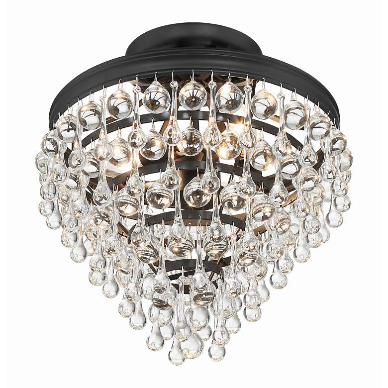Image 5 Calypso 3 Light Matte Black Semi Flush Mount more views
