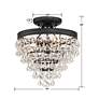 7_Calypso 3 Light Matte Black Semi Flush Mount more views