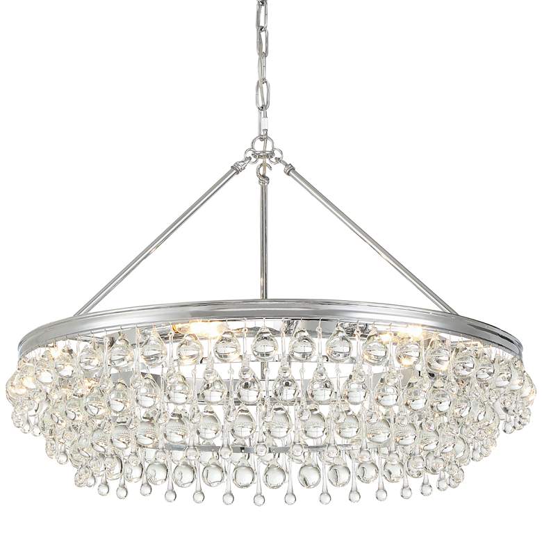 Image 1 Calypso 30 inch Wide Polished Chrome and Crystal Chandelier