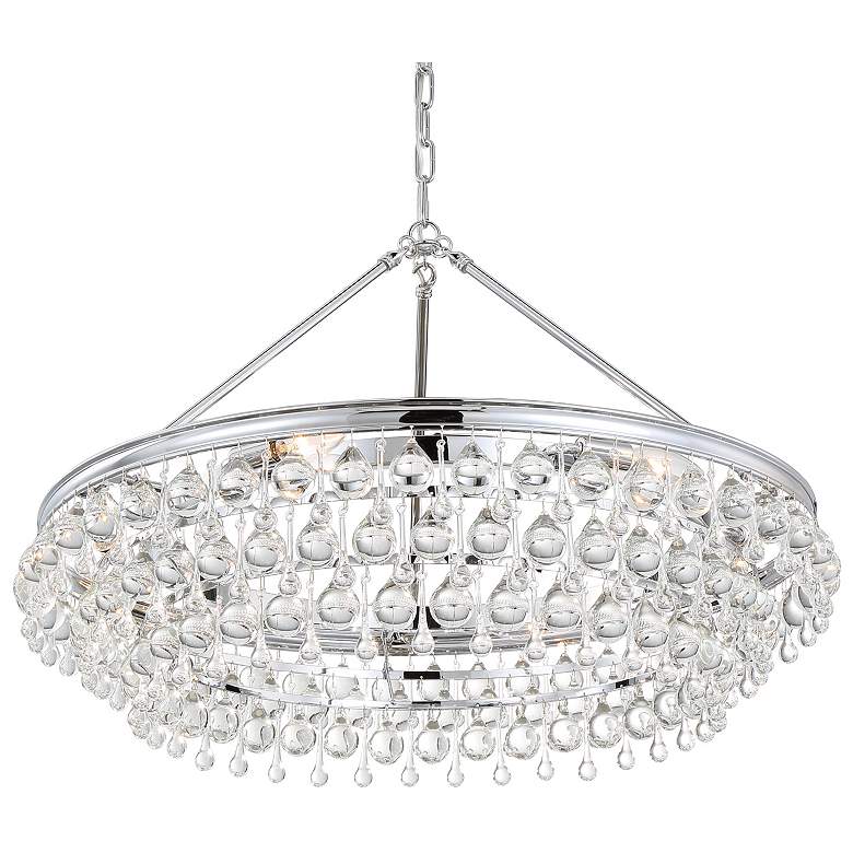 Image 2 Calypso 30" Wide Polished Chrome and Crystal Chandelier
