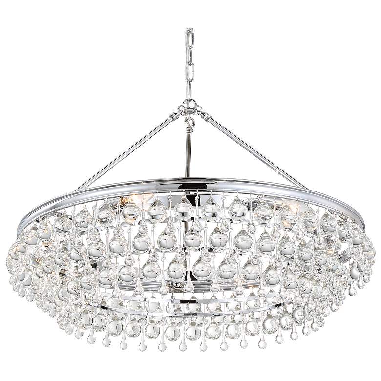 Image 1 Calypso 30 inch Wide Polished Chrome and Crystal Chandelier