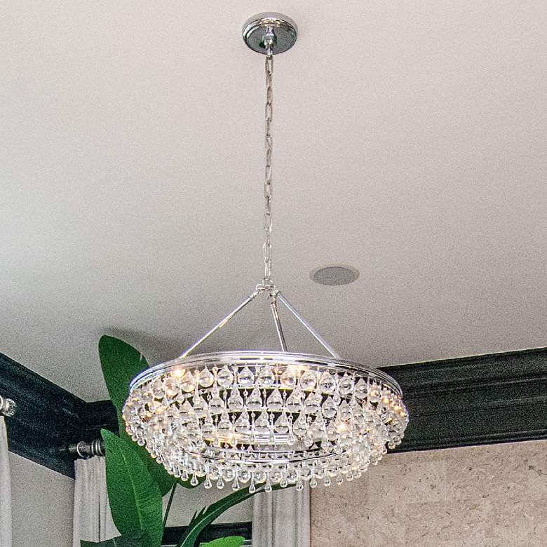 Calypso 30&quot; Wide Polished Chrome and Crystal Chandelier