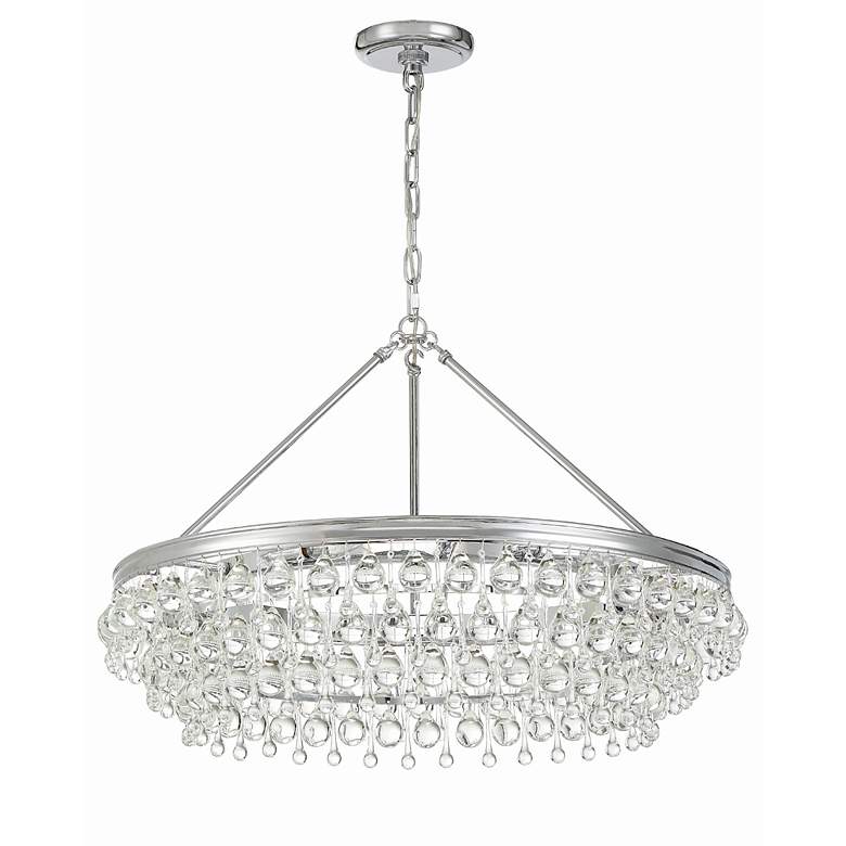 Image 3 Calypso 30" Wide Polished Chrome and Crystal Chandelier more views