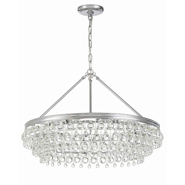 Image 2 Calypso 30 inch Wide Polished Chrome and Crystal Chandelier more views