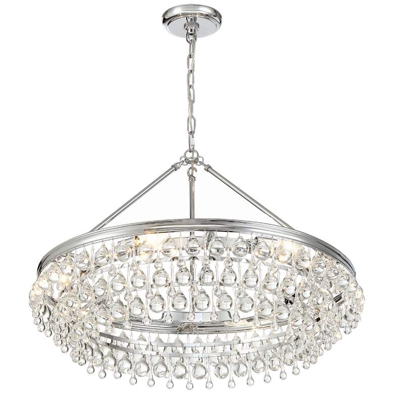 Image 4 Calypso 30" Wide Polished Chrome and Crystal Chandelier more views
