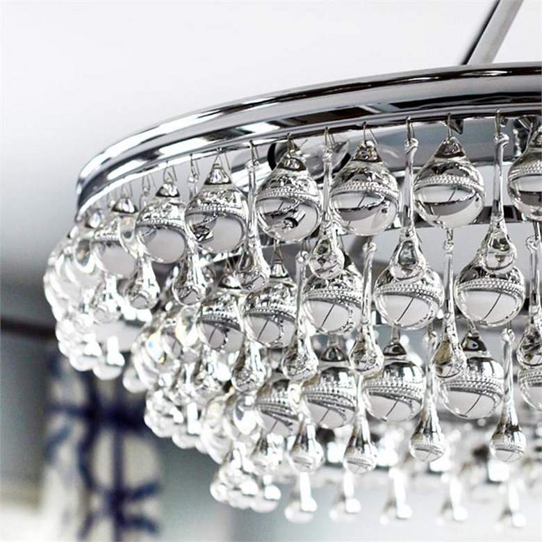 Image 4 Calypso 30 inch Wide Polished Chrome and Crystal Chandelier more views