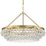 Calypso 30"W Vibrant Gold and Crystal Teardrop Chandelier in scene