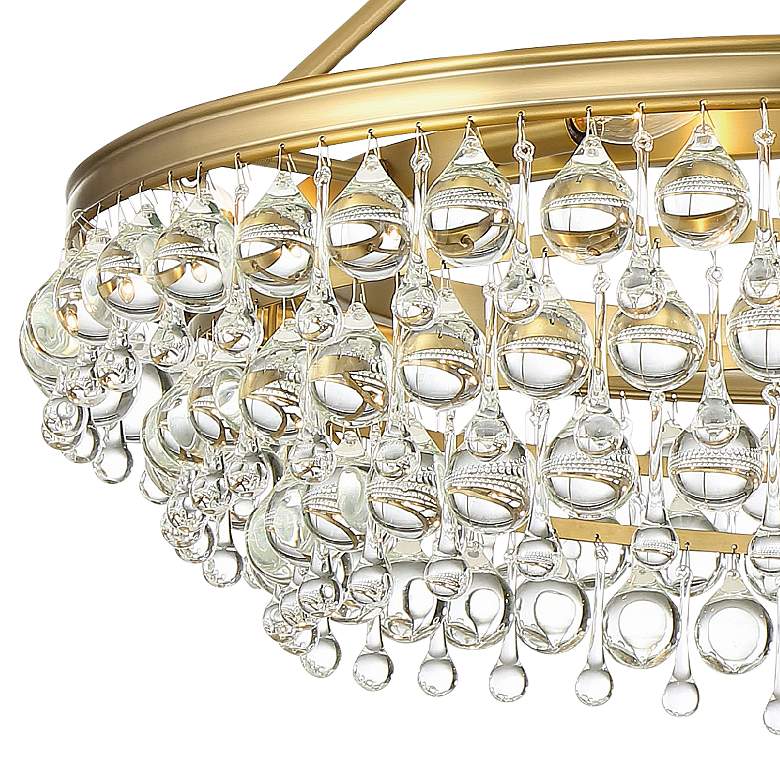 Image 4 Calypso 30 inchW Vibrant Gold and Crystal Teardrop Chandelier more views