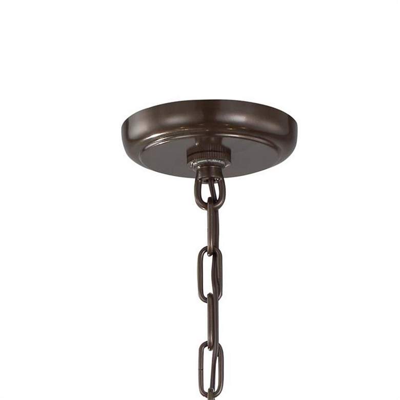 Image 6 Calypso 40" Wide Bronze and Glass Round Kitchen Island Chandelier more views