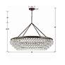 Calypso 40" Wide Bronze and Glass Round Kitchen Island Chandelier