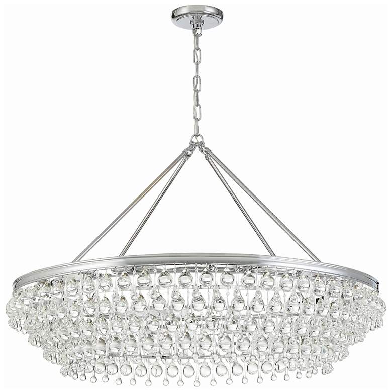 Image 3 Calypso 40"W Chrome Round Kitchen Island Light Chandelier more views