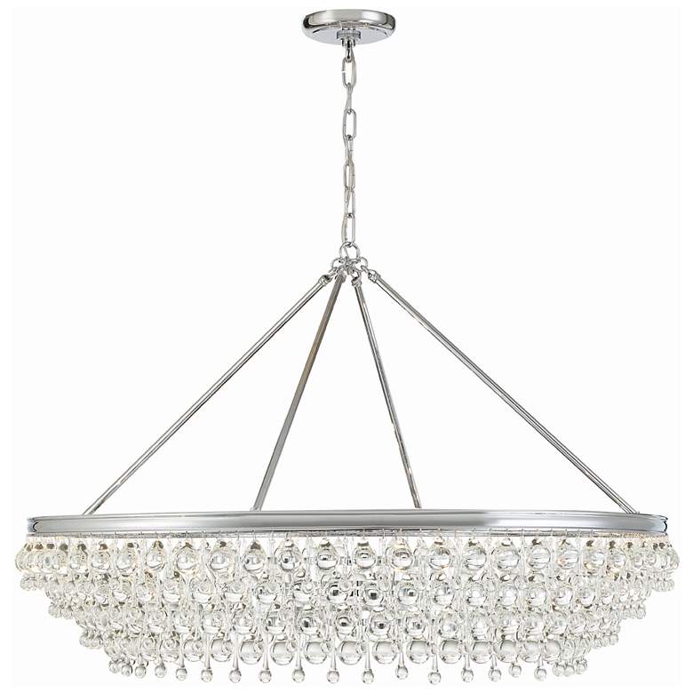 Image 5 Calypso 40"W Chrome Round Kitchen Island Light Chandelier more views