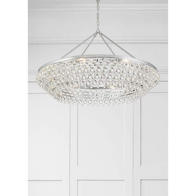 Image 6 Calypso 40"W Chrome Round Kitchen Island Light Chandelier more views