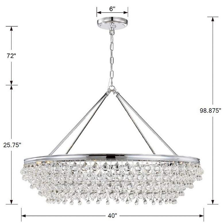 Image 7 Calypso 40"W Chrome Round Kitchen Island Light Chandelier more views