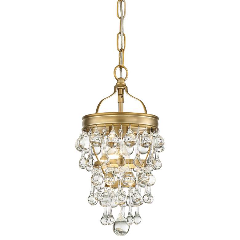 Image 2 Calypso 7 1/2 inch Wide Vibrant Gold and Crystal Mini Chandelier