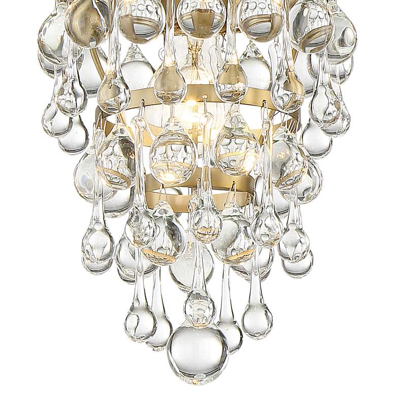 Calypso 7 1/2&quot; Wide Vibrant Gold and Crystal Mini Chandelier more views