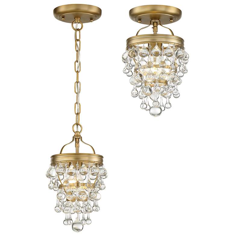 Image 6 Calypso 7 1/2 inch Wide Vibrant Gold and Crystal Mini Chandelier more views