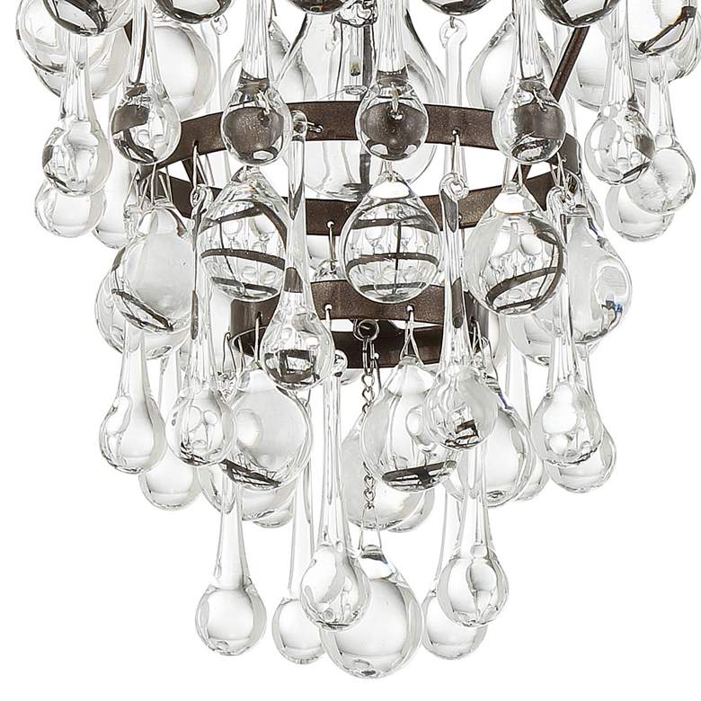 Calypso 7 1/2&quot;W Vibrant Bronze and Crystal Mini Chandelier more views