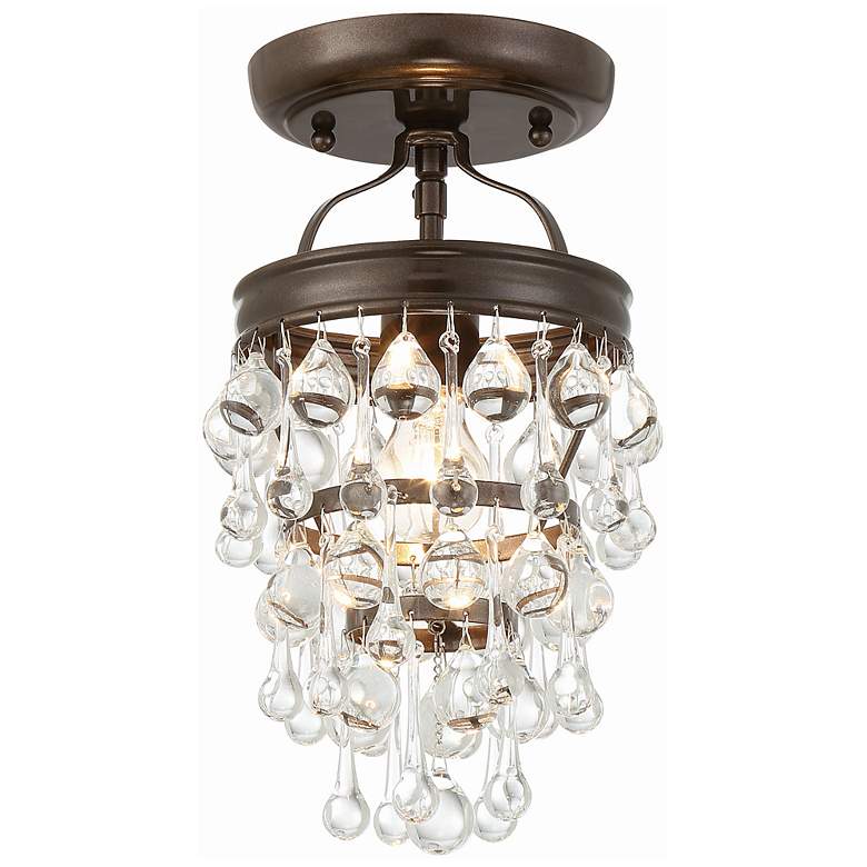 Image 2 Calypso 7 1/4" Wide Vibrant Bronze Crystal Ceiling Light