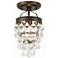 Calypso 7 1/4" Wide Vibrant Bronze Crystal Ceiling Light