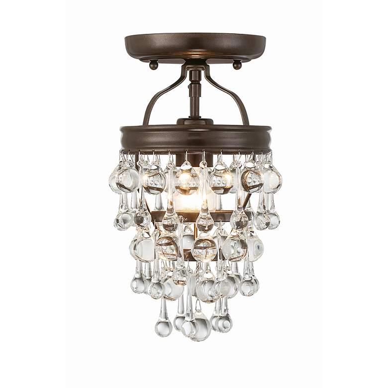 Image 3 Calypso 7 1/4" Wide Vibrant Bronze Crystal Ceiling Light more views