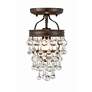3_Calypso 7 1/4" Wide Vibrant Bronze Crystal Ceiling Light more views