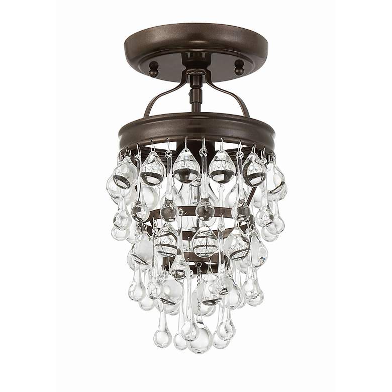 Image 4 Calypso 7 1/4" Wide Vibrant Bronze Crystal Ceiling Light more views