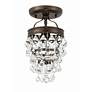 4_Calypso 7 1/4" Wide Vibrant Bronze Crystal Ceiling Light more views