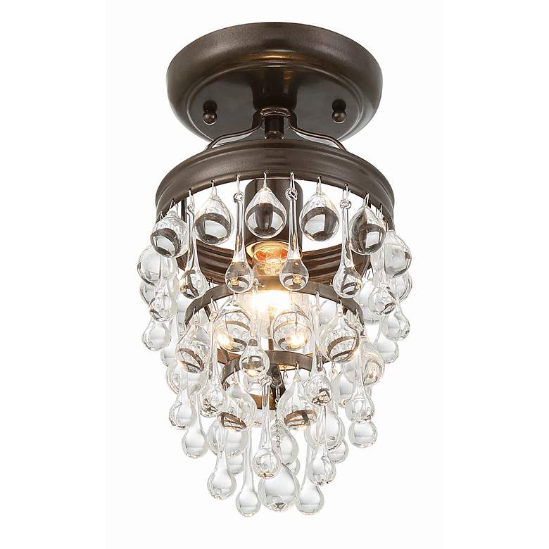 Image 5 Calypso 7 1/4" Wide Vibrant Bronze Crystal Ceiling Light more views