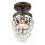 5_Calypso 7 1/4" Wide Vibrant Bronze Crystal Ceiling Light more views