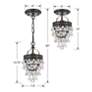 7_Calypso 7 1/4" Wide Vibrant Bronze Crystal Ceiling Light more views