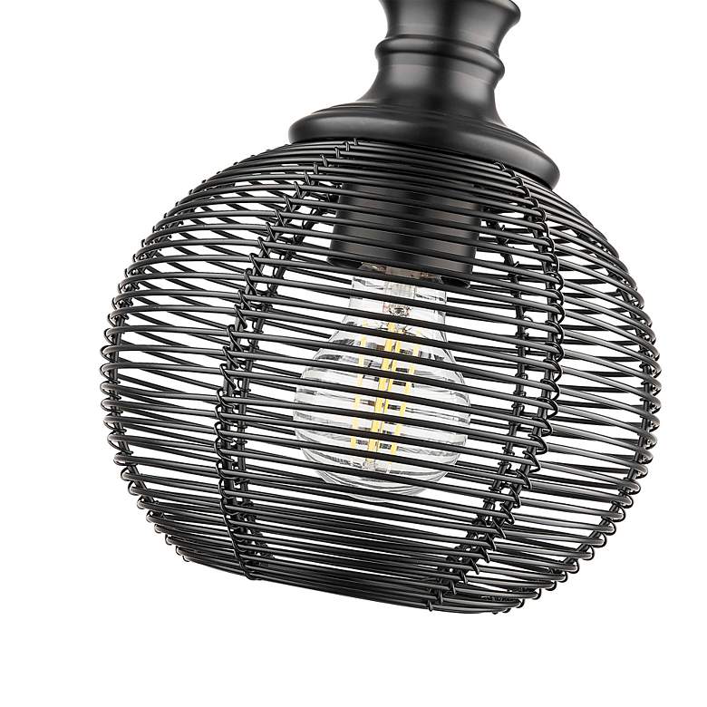 Image 7 Calypso Mini Pendant in Matte Black with Matte Black Shade more views