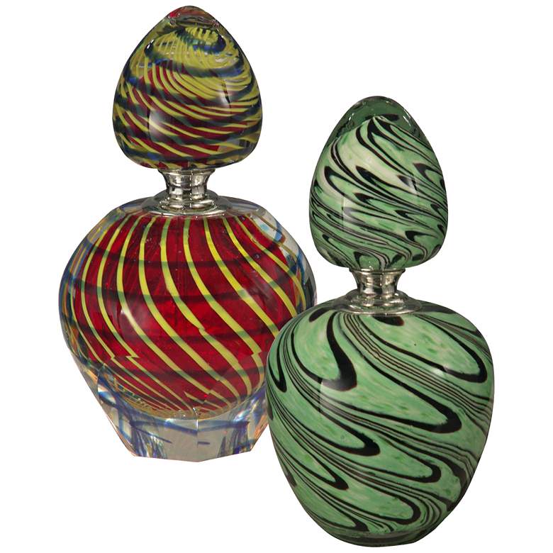 Image 1 Calypso Swirl Multi-Color 2-Piece Perfume Bottles Set
