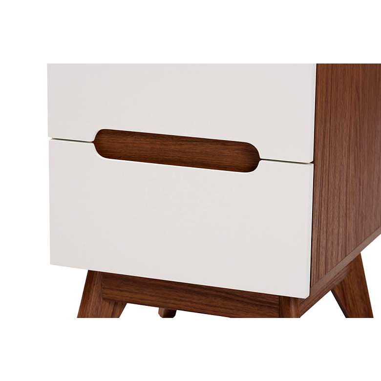 Image 5 Calypso Walnut Brown and White Wood 3-Piece Storage Set more views