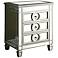Calysta 22" Wide Silver and Mirrored 3-Drawer Accent Table