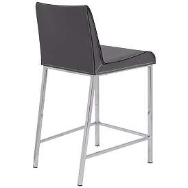 Image4 of Cam 24" Gray Bonded Leather Counter Stool Set of 2 more views