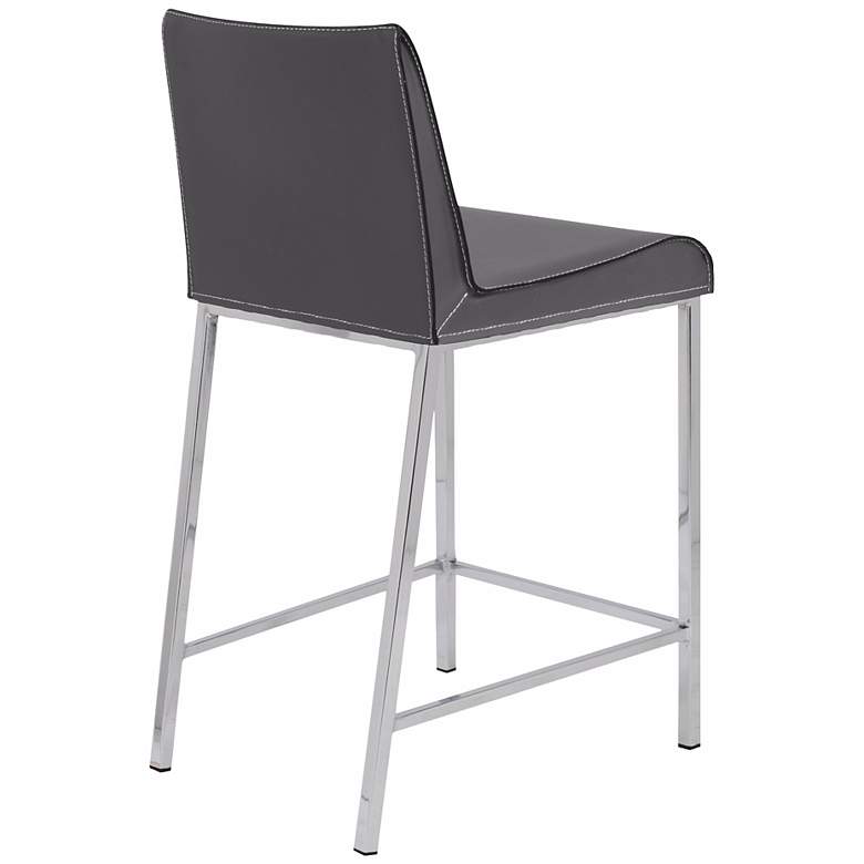 Image 4 Cam 24" Gray Bonded Leather Counter Stool Set of 2 more views