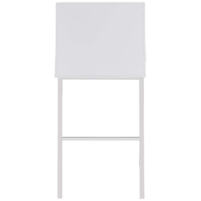 Image 6 Cam 24" White Leather Counter Stool Set of 2 more views