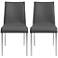 Cam Gray Bonded Leather Side Chair Set of 2
