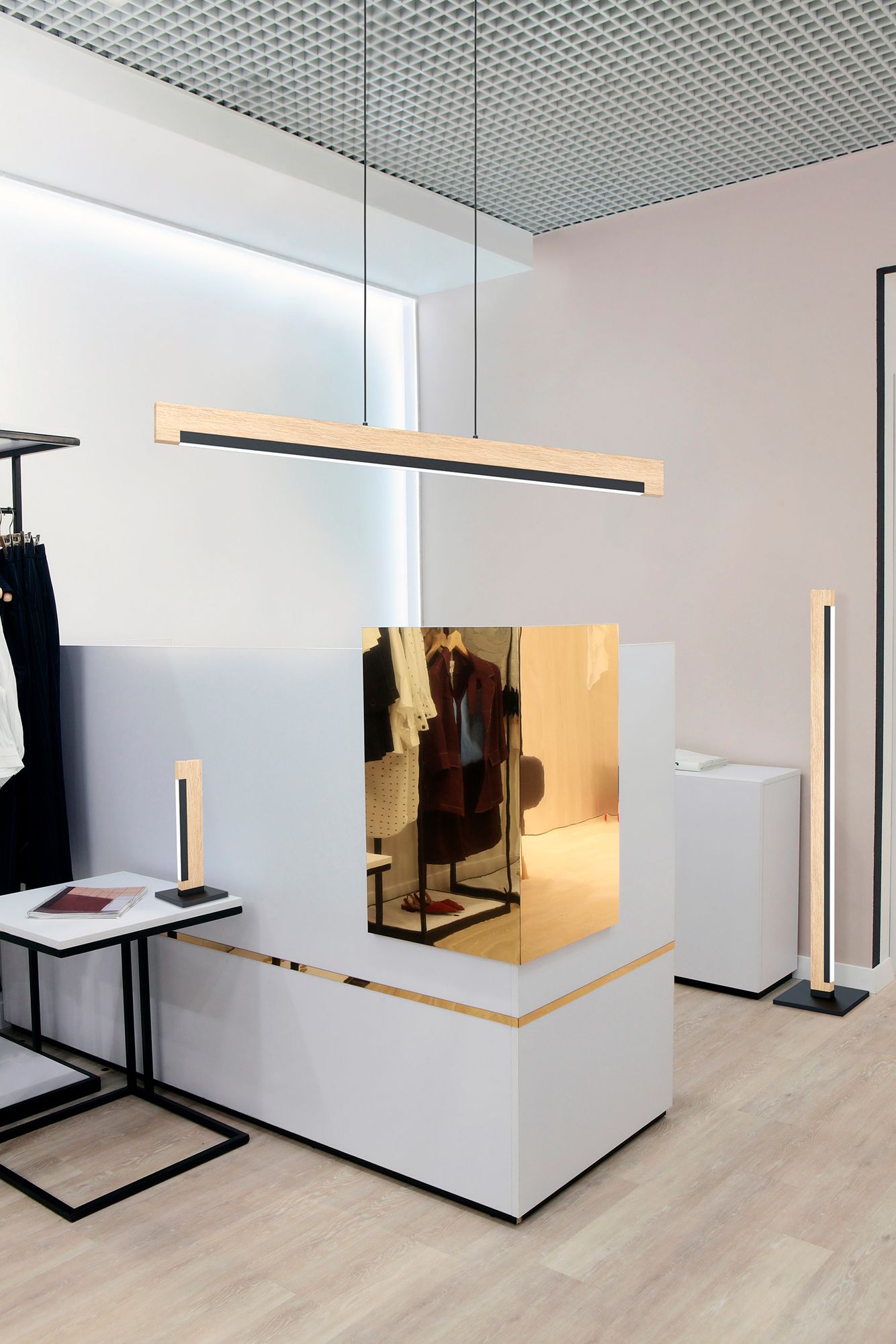 Image 4 Camacho - 1-Light LED Pendant - Black and Natural Finish - White Diffuser more views