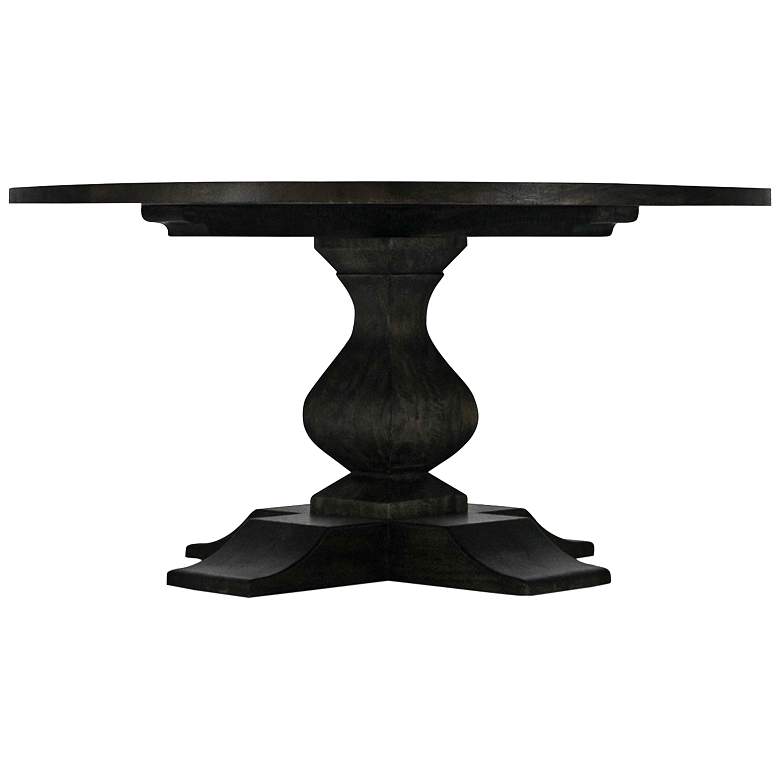 Image 1 Camargue 60 inch Wide Iron Brown Rustic Wood Round Dining Table