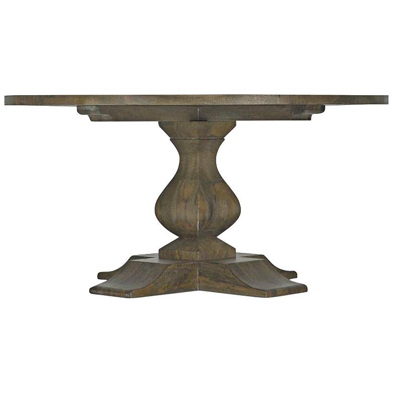 Image 1 Camargue 60 inch Wide Salvage Gray Wood Round Dining Table