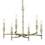 Cambay 25" Wide White Gold Metal 6-Light Chandelier