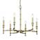 Cambay 25" Wide White Gold Metal 6-Light Chandelier