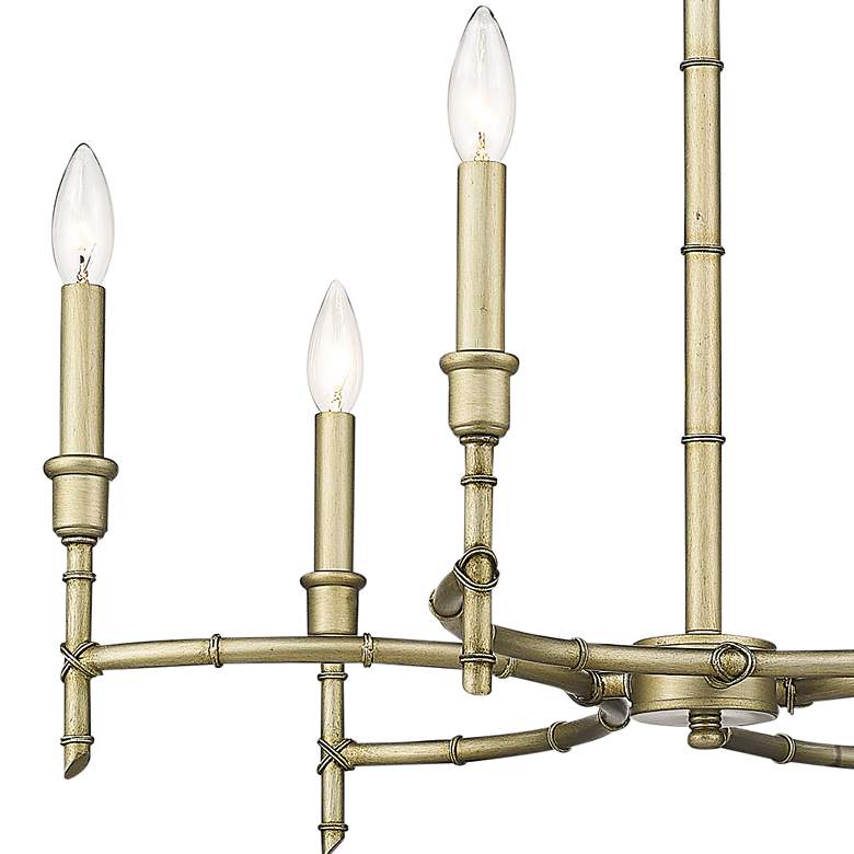 Image 3 Cambay 25" Wide White Gold Metal 6-Light Chandelier more views