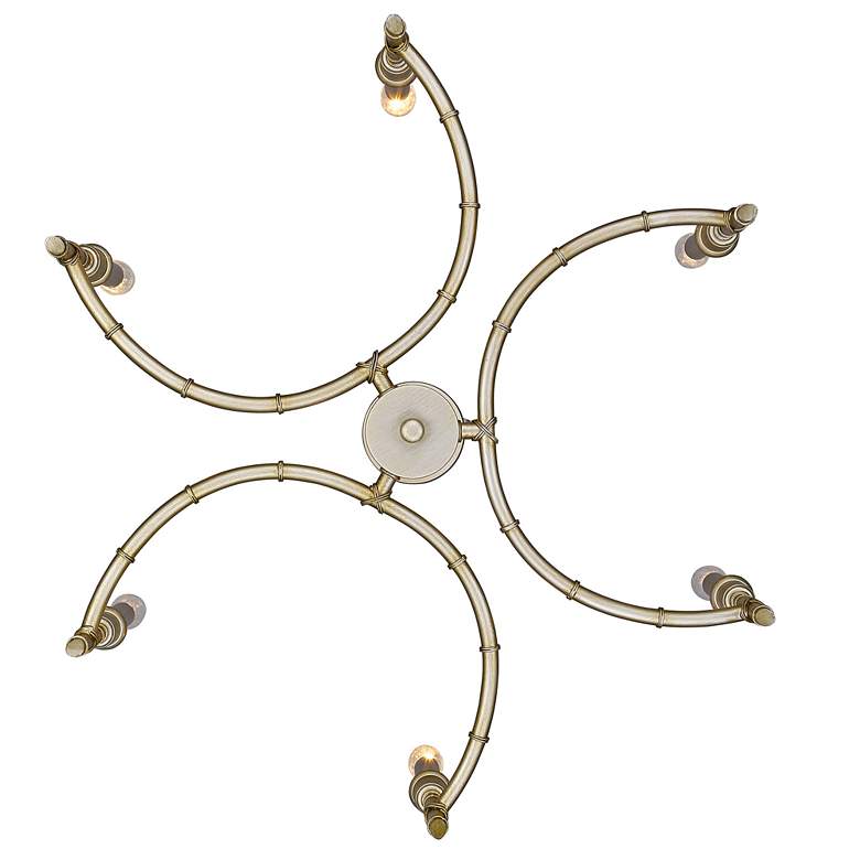 Image 5 Cambay 25" Wide White Gold Metal 6-Light Chandelier more views